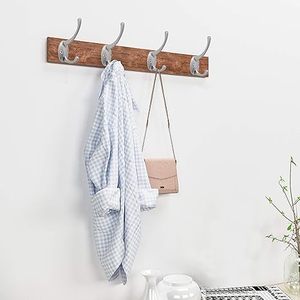 ตะขอแขวนเสื้อโค้ทสีเงินแบบย้อนยุคพร้อมสกรูยึดผนังสีดำตะขอยูทิลิตี้สำหรับเสื้อโค้ทผ้าพันคอกระเป๋าผ้าเช็ดตัวกุญแจหมวก - Product Image 2