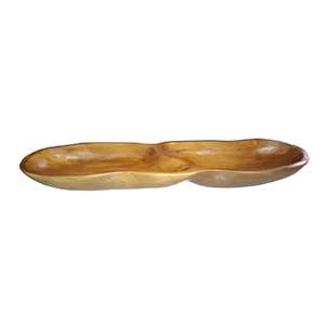 Top Quality Long <b>Bowl</b> With Two <b>Basin</b> Wood Craft for Home Decoration - Product Image 1