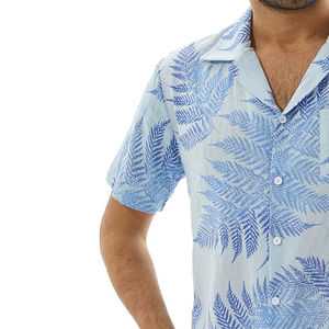 Chemises hawaïennes en twill personnalisables pour hommes - Séchage rapide, respirantes, décontractées, manches courtes, vêtements de plage d'été - Product Image 5