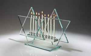 Chanukah menorah/menorah/menorah hanukkah menorah bougeoir menorah israël menorah en verre menorah transparente menorah claire - Product Image 5