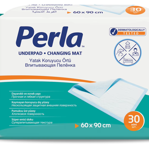 Meilleure Vente PERLA 30 PCS Alèses jetables absorbantes 60x90cm en pâte de cellulose et film PE tissé uni pour bébés et adultes, Vente en gros - Product Image 1