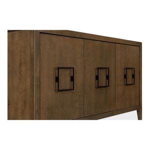 Armoire de porte sculptée à la main en bois massif coffre de rangement moderne de luxe extensible écologique durable maison salon bureau - Product Image 3