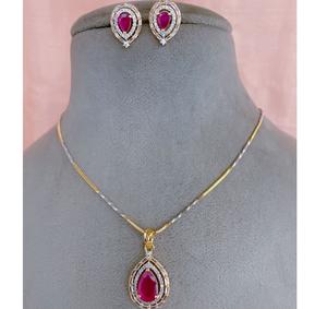 Exclusive Stylish Gold Silver Polish With <b>Pearls</b> Look Pendent Set <b>Necklace</b> with <b>Earrings</b> for Women for Party Wear For Women - Product Image 1