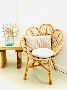 Muebles de mimbre para exteriores naturales de estilo elegante, balcón, patio, mesa de ocio y silla, mesa y silla de mimbre hechas a mano para Patio - Product Image 3