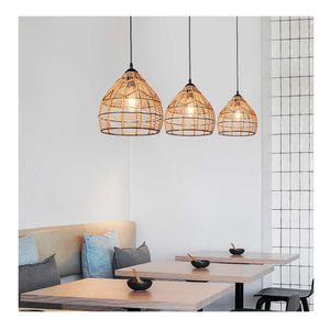 OEM/ODM Service Modern Minimalist Bamboo Weave Chandelier Handmade Globe Rattan Lampshade Pendant Lights for Indoor Use - Product Image 4