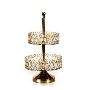 Plateau à gâteau décoratif rond gravé à la main avec support en métal finition nickelée pour les célébrations d'anniversaire - Product Image 3