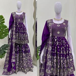 Nouveau indien et pakistanais ethnique femmes Salwar Kameez gros Punjabi pelouse costume avec couture de fête pour les tenues ethniques des femmes - Product Image 3