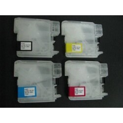 Fratello LC39 LC 985 cartucce di riempimento facile (4 cartucce complete)