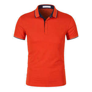 Vêtements de sport Couleur unie Vente chaude Vêtements décontractés Entraînement 100% coton Logo brodé personnalisé Nouvelle mode Polo homme en vente - Product Image 2