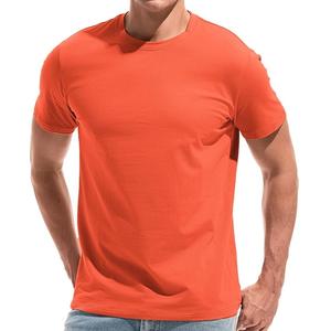 Camiseta informal de manga corta de algodón 100% para hombre, cuello redondo, hombro, pendiente, cinta para el cuello, Color sólido de Bangladesh - Product Image 1