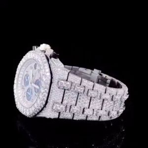 Luxe 2024 mécanique diamant montres Hip Hop Bussdown fabriqué en acier inoxydable Vvs laboratoire cultivé plein glacé montre pour hommes femmes - Product Image 6