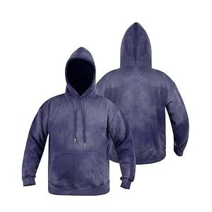 Sweat à capuche plus de tailles respirant élégant lavage à l'acide nouvelle tendance sport soleil délavé premium 450 gsm pull à capuche - Product Image 4