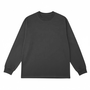 เสื้อสเวตเชิ้ตคอกลมผ้าฝ้ายฟลีซแบบยูนิเซ็กซ์ ทรงโอเวอร์ไซส์ เป็นมิตรกับสิ่งแวดล้อม ดีไซน์กันยับ สีพื้น สำหรับฤดูหนาว - Product Image 6