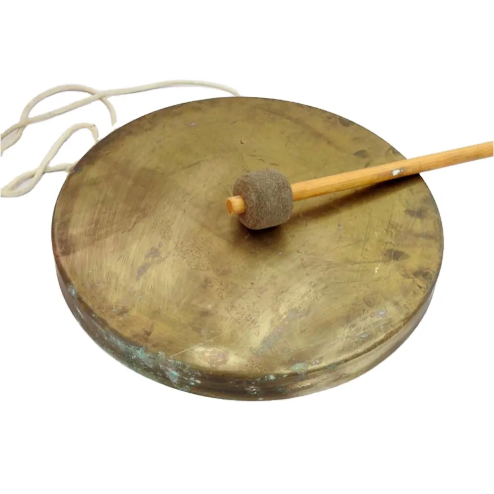 Latest Resonance Healing & Meditation Tibetan Gong Alarm With Mallet Hot Sale Tibetan Yoga Meditation Singing gong For Sound