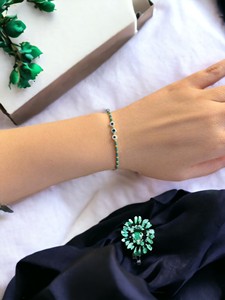 DAFNI BIG PAZAR Bohemian <b>Beaded</b> <b>Bracelet</b> with Natural Stone Precious Metal Alloy Micro Insert Unisex Gift Istanbul 11111 Purity - Product Image 5