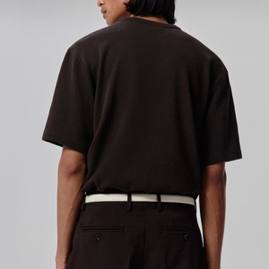 เสื้อยืดผู้ชายผ้าฝ้ายทรงหลวมสีพื้นสไตล์อินเทรนด์เสื้อยืดหลวมฟิตเนสสีพื้นสำหรับฤดูร้อน - Product Image 4