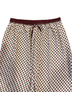 Pantalon enveloppant en soie bohème pour femme taille élastique vêtements de nuit à jambes larges/vêtements de fête avec motif solide pour la plage de nuit été - Product Image 2