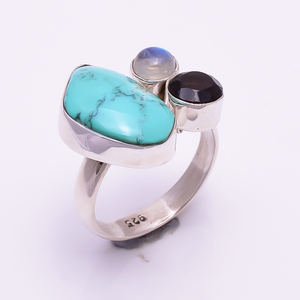 925 argent Sterling femmes mode naturel améthyste citrine soleil pierre anneau à la main femmes mode 925 bijoux exportateur - Product Image 5