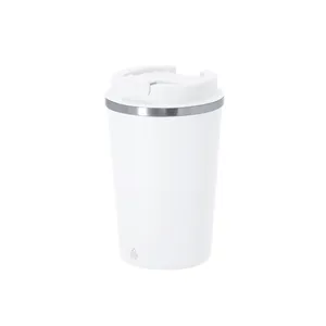 Tazza Termica Riciclata Thira, Bicchiere Sostenibile in Acciaio Inossidabile, Gadget - Product Image 1