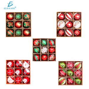 Set di Lusso di Palline Natalizie in Plastica 8 cm, Finitura Simil-Cristallo, Ornamenti Glitterati per Decorazioni Domestiche, Dimensioni Personalizzabili - Product Image 3