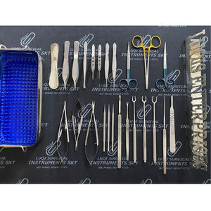Juego de Instrumentos de Blefaroplastia Premium con Caja de Acero Inoxidable Incluida, Tapete de Silicona, Acero Inoxidable Alemán, Certificado CE - Product Image 1