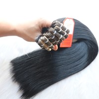 100% Extensions de cheveux humains Remy non transformés en ruban adhésif Couleur naturelle Cuticule alignée Cheveux vierges du Vietnam Cheveux crus