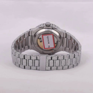 GIA/IGI certificado nuevo lujo diamante natural VVS Moissanite reloj Hip Hop Mecánico Oro automático para envío directo mujeres hombres - Product Image 6