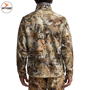 Veste Softshell de chasse coupe-vent et respirante pour homme 100% avec col imprimé camouflage pour adultes - Product Image 4