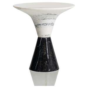 Table d'appoint ronde en marbre vert au design moderne fabriqué à la main Table d'extrémité de salle à manger et de salon en pierre naturelle - Product Image 4