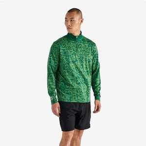 Sweat-shirt unisexe personnalisé à col zippé 1/4, en polyester, pour le sport, idéal pour l'été et les hommes, en polaire à demi-zip - Product Image 1