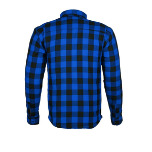 Camiseta Protectora de Motociclista Personalizada para Hombre y Mujer, Forro Interior de Algodón y Aramida, Colores Azul/Negro, Características Ignífugas y Anti-UV - Product Image 2