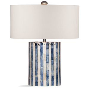 Lámpara de Mesa LED E26 AC Moderna con Incrustaciones de Hueso Hecha a Mano, Iluminación Decorativa de Lujo para el Hogar, Hotel, Interiores, Ecológica, Tradebyd - Product Image 4