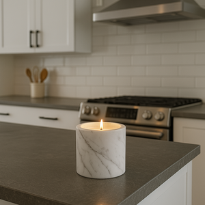 Pots de bougies en marbre écologiques Fournisseur de gros Récipients en vrac personnalisables pour bougies Décoration intérieure Événements Usine directe - Product Image 5