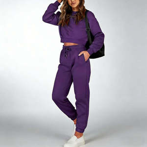 Survêtement de haute qualité avec logo personnalisé, 2 pièces, jogging, fermeture éclair intégrale, streetwear vintage, survêtement pour femmes, fabriqué au Pakistan - Product Image 6