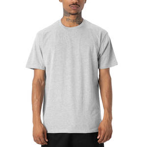 T-shirt unisexe en jersey de coton à manches courtes et col rond 100% coton filé doux motif personnalisé Street Loose Short Sleeve Men T Shirt - Product Image 1