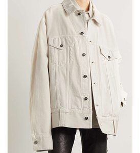 Custom Casual Outwear <b>Lightweight</b> Button up Full Sleeve Oversize Women Jean <b>Jacket</b> OEM Customized Women Acid Wash <b>Denim</b> <b>Jacket's</b> - Product Image 5