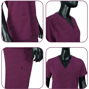 Tenues de travail Blaze Fight Wear sur mesure, ensembles de blouses et pantalons, col montant, manches courtes et design sur mesure, tissu sergé, unisexe - Product Image 4