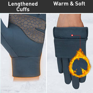 Guantes de invierno para correr para hombre, tejido cálido de poliéster resistente al agua, apto para deportes al aire libre, estilo Flexible - Product Image 2