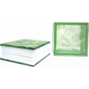 Bloc de verre à motif ondulé effet lime 190 x 190 x 80 mm, paquet de 6 - Product Image 4