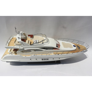 AZIMUT 70 BARCO MODELO DE YATE MODERNO PINTADO HECHO A MANO DE MADERA-SEÑUELO DE ALTA CALIDAD para DECORACIÓN DEL HOGAR - Product Image 6
