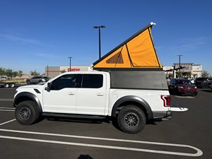 Couverture de benne rétractable électrique manuelle pliable enroulable verrouillable imperméable en alliage d'aluminium pour Ford F-150 Raptor 2019 avec benne de 5,5 pieds - Product Image 6