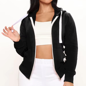 Encontrar icono similar Logotipo personalizado Sudadera con capucha de mujer Alta calidad Elegante media cremallera Sudadera con capucha deportiva suelta de peso pesado - Product Image 1