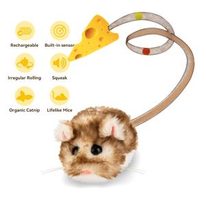 360 °   Juguete <span class=keywords><strong>de</strong></span> Peluche Marrón Recargable con Sensor <span class=keywords><strong>de</strong></span> Movimiento Inteligente para Gatos <span class=keywords><strong>de</strong></span> Interior, con Movimiento Giratorio y Cola Ondulante - Product Image 6