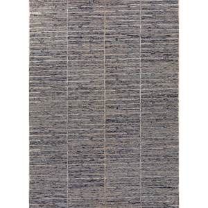 พรมทอมือ Tra-14749 ทำจากขนสัตว์และใยวิสโคส ลายทางสีเทาและสีดำ สำหรับใช้ในบ้าน คอลเลคชั่น Pathways - Product Image 1