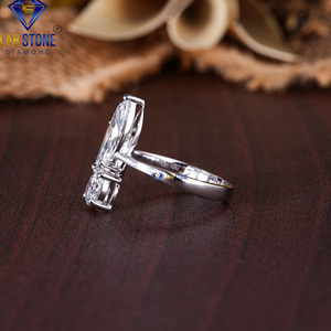 2,19 TDW Radiant, Baguette & Round Cut Diamond Anillo de oro blanco de Labstone / Luxury That Lasting a Lifetime/Color DE LA VIDA/Color DE LA EF-VS - Product Image 3
