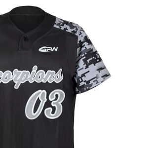 Ventes en gros de maillots d'équipe de sublimation, pantalons en polyester, séchage rapide, respirant, vêtements de sport vierges, uniformes de baseball d'entraînement d'usine - Product Image 3