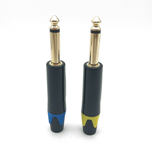 6,35mm vergoldeter 2/<span class=keywords><strong>3</strong></span>-Kern-Stecker TRS TS Mono Stereo Gelb Blau Kunststoff-Schwanz-Audio anschluss für Mikrofon gitarre - Product Image 5