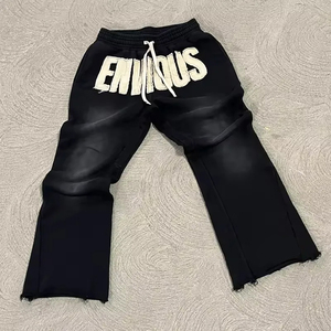 Ensemble de survêtement unisexe surdimensionné avec broderie dégradée et délavé à l'acide pour hommes de grande taille Sweat à capuche imprimé et jogger - Product Image 3