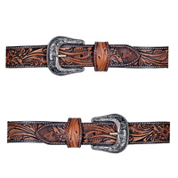 Ceinture en cuir perlée style Western, broderie vintage, largeur 40 mm, boucle en alliage de zinc, unisexe, pour soirée, couleur personnalisable