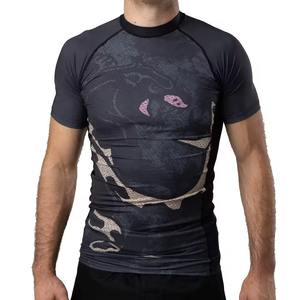 เสื้อรัดรูปแขนสั้นของผู้ชายเสื้อรัดรูปแห้งเร็วสำหรับใส่ RRI-MR-04ศิลปะการต่อสู้ - Product Image 4